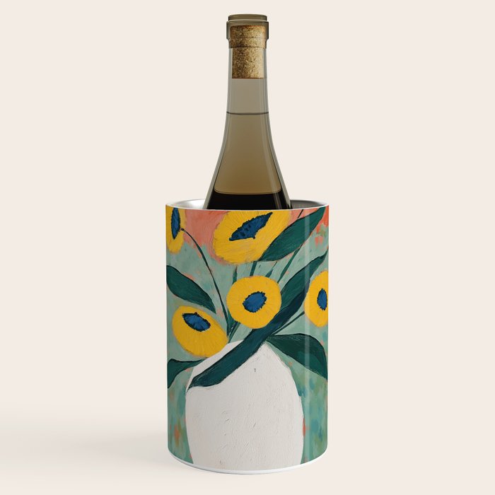 Bold Sunflower Still Life Wine Chiller Gallery Image 1