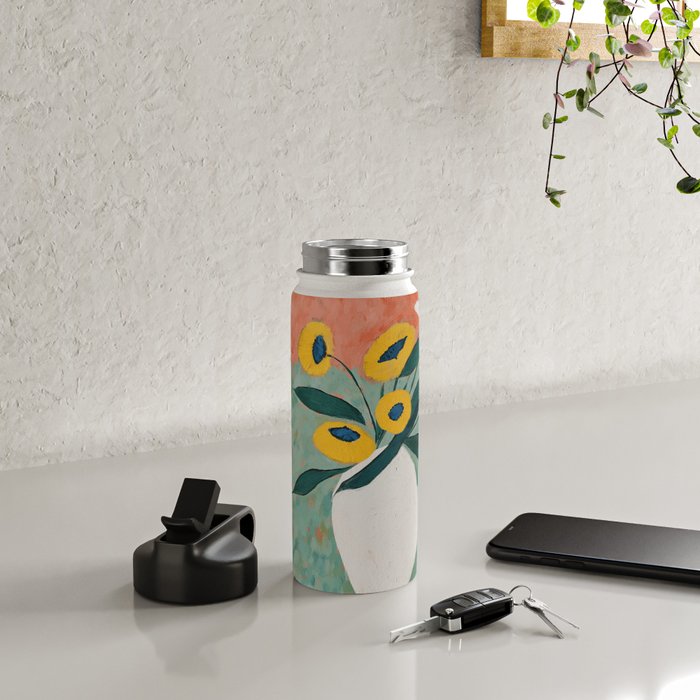 Bold Sunflower Still Life Water Bottle Gallery Image 4