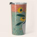 Bold Sunflower Still Life Travel Mug Gallery Image 3