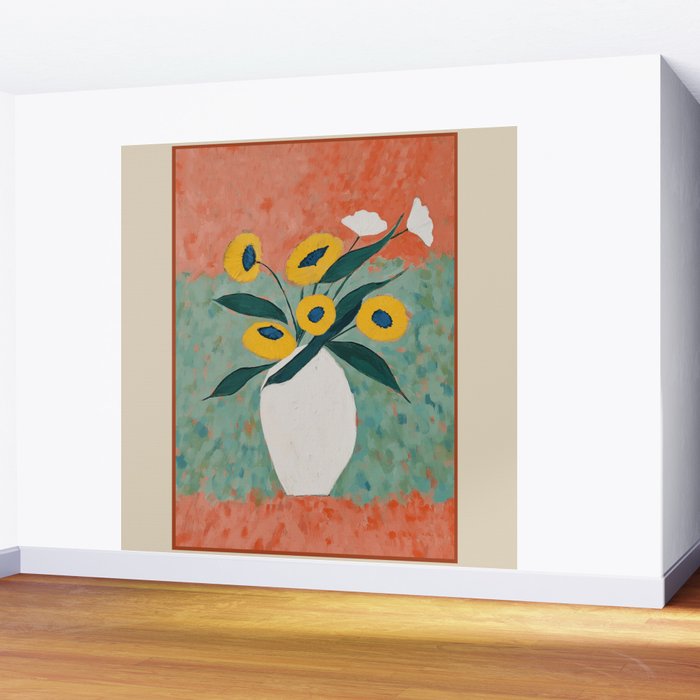 Bold Sunflower Still Life Wall Mural Gallery Image 2