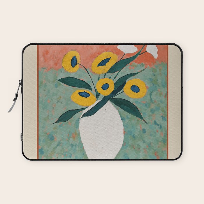 Bold Sunflower Still Life Laptop Sleeve Gallery Image 1