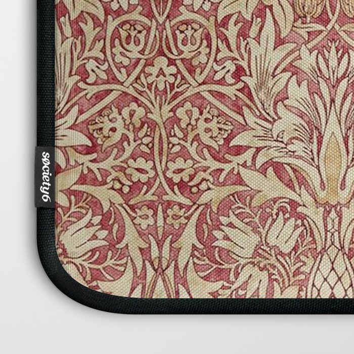 William Morris Vintage Snakeshead Red Madder Gold Pattern Laptop Sleeve Gallery Image 3