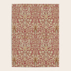 William Morris Vintage Snakeshead Red Madder Gold Pattern Poster Gallery Image 4