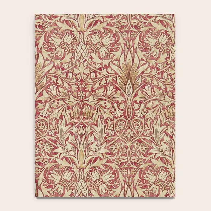 William Morris Vintage Snakeshead Red Madder Gold Pattern Notebook Gallery Image 4