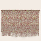 William Morris Vintage Snakeshead Red Madder Gold Pattern Wall Hanging Gallery Image 1