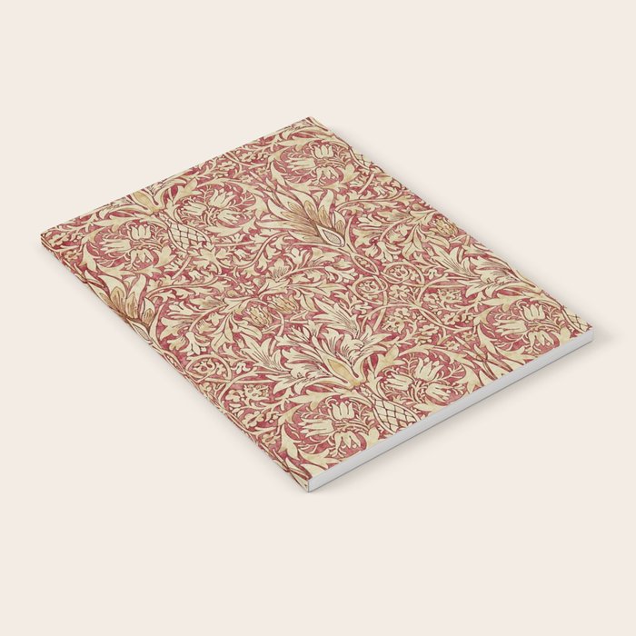 William Morris Vintage Snakeshead Red Madder Gold Pattern Notebook Gallery Image 2