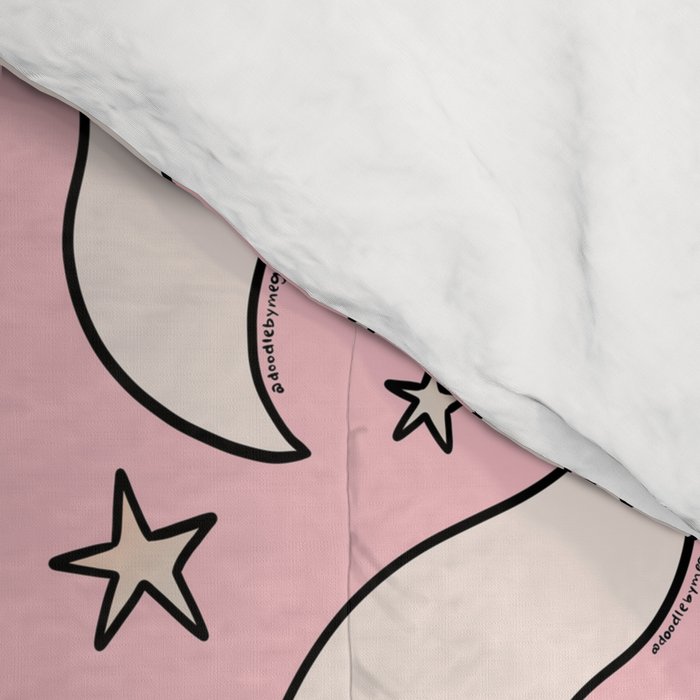 Pastel Ghost Print in Pink Comforter Gallery Image 4