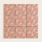 Pastel Ghost Print in Pink Wood Wall Art Gallery Image 1