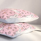 Pastel Ghost Print in Pink Pillow Sham Gallery Image 3