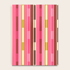Eclectic Geo Chain Vertical Stripes Retro Contemporary Pattern in Pink Brown Moss Notebook Gallery Image 4