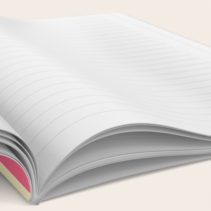 Eclectic Geo Chain Vertical Stripes Retro Contemporary Pattern in Pink Brown Moss Notebook Gallery Image 2