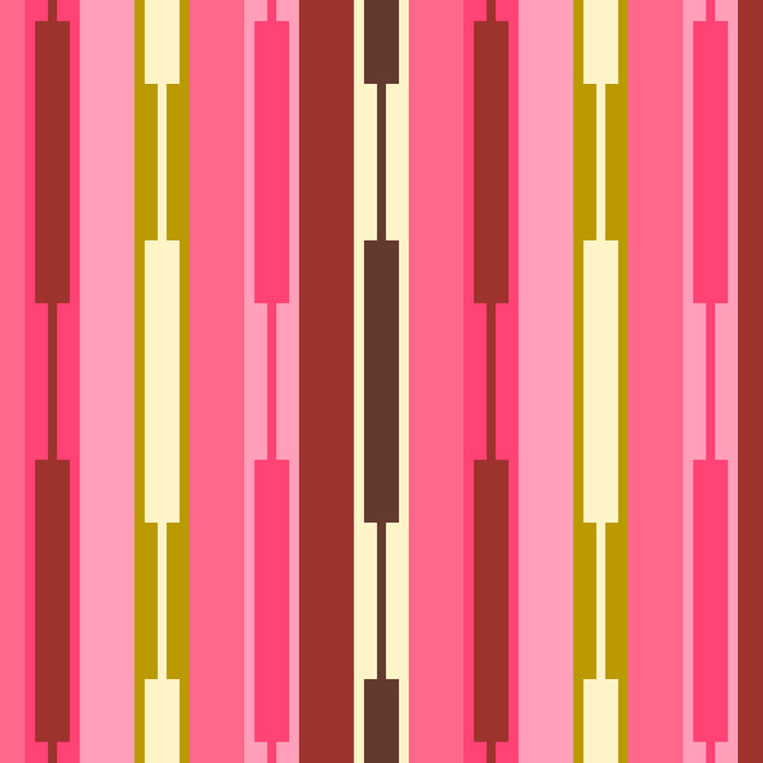 Eclectic Geo Chain Vertical Stripes Retro Contemporary Pattern in Pink Brown Moss Coffee Mug Gallery Image 2