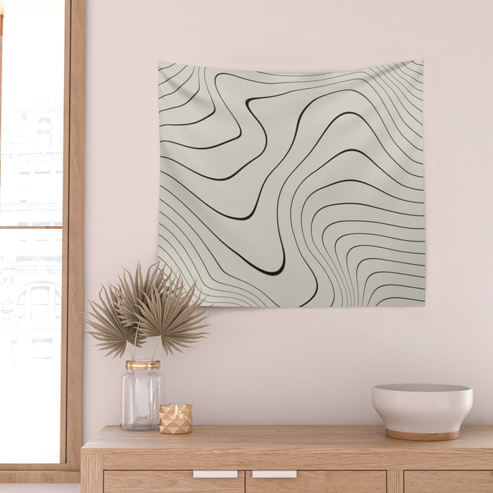 Line Distortion #2 Wall Tapestry Gallery Image 2
