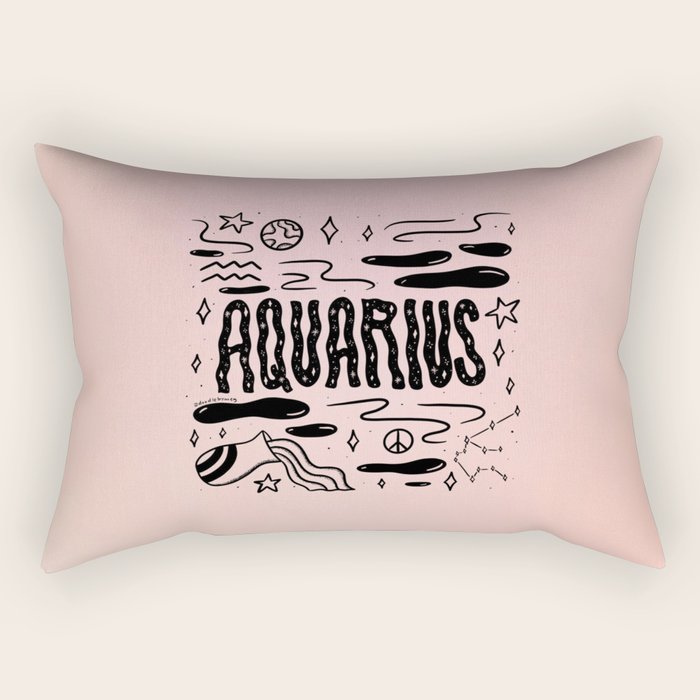 Celestial Aquarius Rectangular Pillow Gallery Image 2