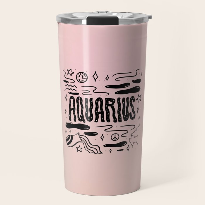 Celestial Aquarius Travel Mug Gallery Image 1