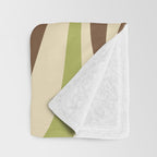 Wavy Loops Abstract Pattern in Retro Orange Brown Green Throw Blanket Gallery Image 3