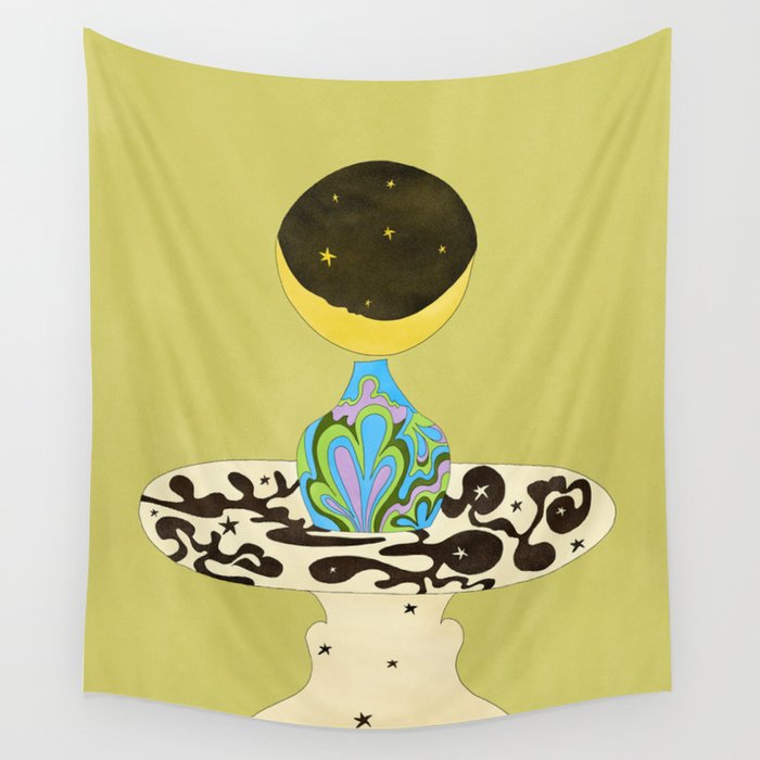Moon Vase Wall Tapestry Gallery Image 4