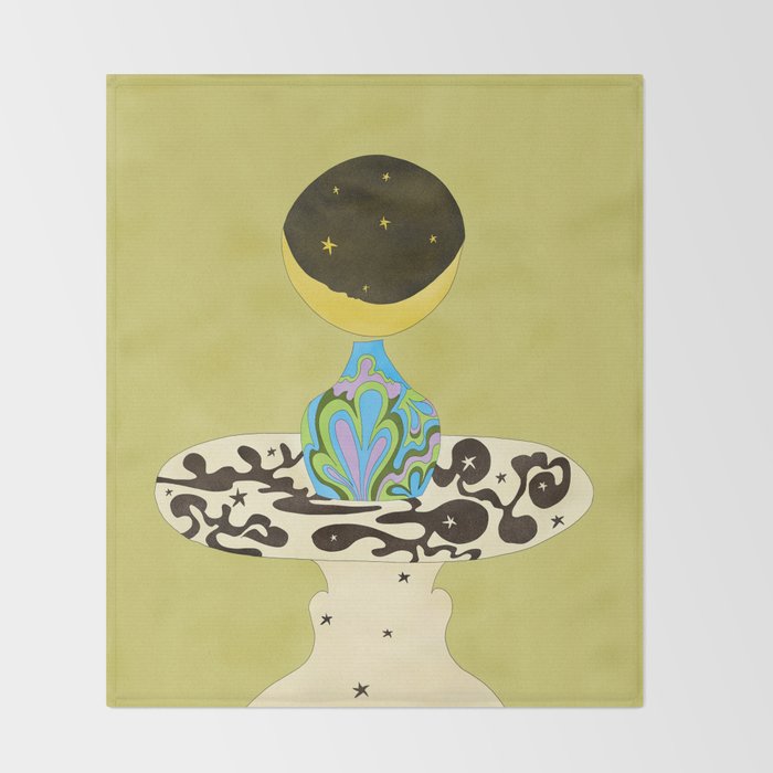Moon Vase Throw Blanket Gallery Image 2