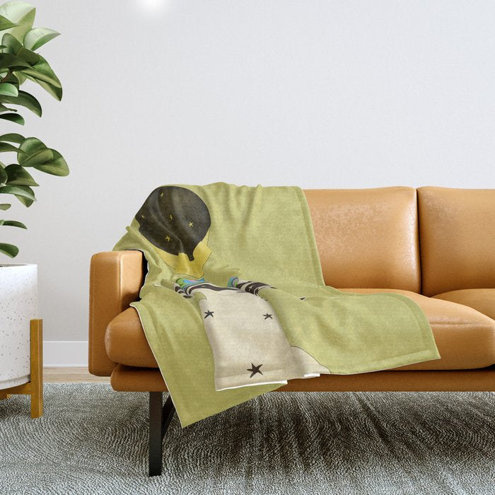 Moon Vase Throw Blanket Gallery Image 1