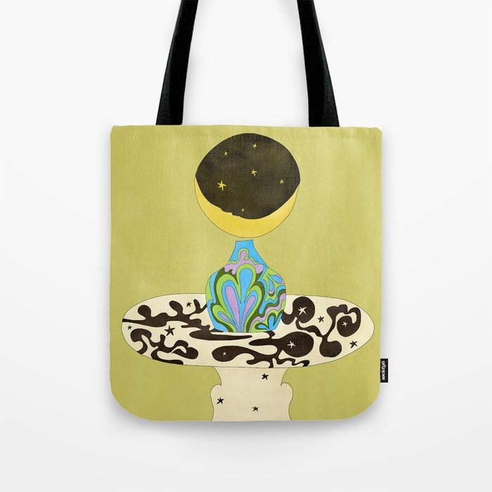 Moon Vase Tote Bag Gallery Image 1