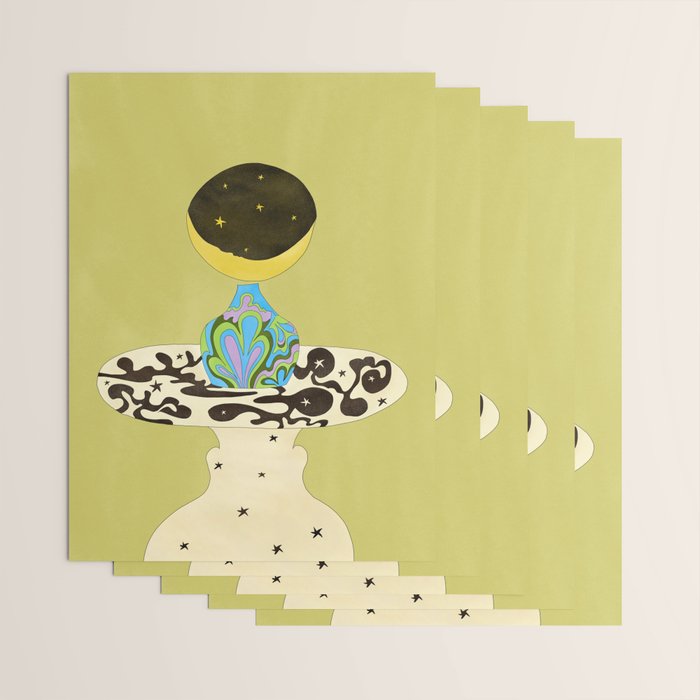 Moon Vase Wrapping Paper Gallery Image 3