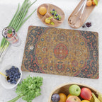 Persian Medallion Rug VI // 16th Century Distressed Red Green Blue Flowery Colorful Ornate Pattern Cutting Board Gallery Image 2