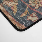 Persian Medallion Rug VI // 16th Century Distressed Red Green Blue Flowery Colorful Ornate Pattern Desk Mat Gallery Image 4