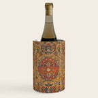 Persian Medallion Rug VI // 16th Century Distressed Red Green Blue Flowery Colorful Ornate Pattern Wine Chiller Gallery Image 1