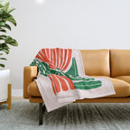 Pippin & Ferns: Les Fleurs | Flower Market 01 Throw Blanket Gallery Image 1