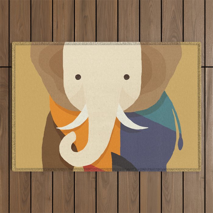 Elephant Outdoor Rug Gallery Image 1