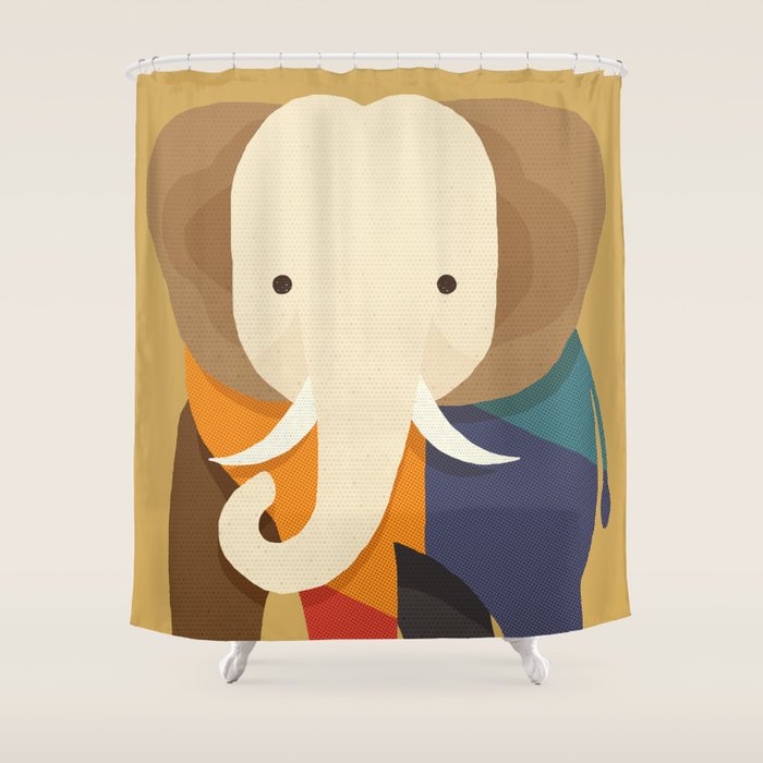 Elephant Shower Curtain Gallery Image 1