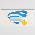 Blue Leaf & Sun: Matisse Paper Cutouts I Desk Mat Gallery Image 1