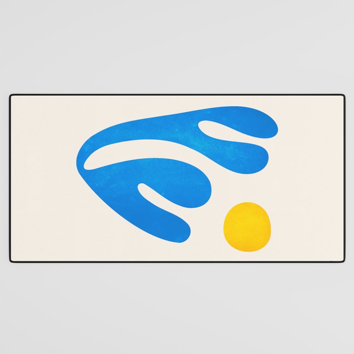 Blue Leaf & Sun: Matisse Paper Cutouts I Desk Mat Gallery Image 3