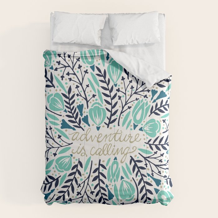 Adventure is Calling - Navy & Mint Palette Comforter Gallery Image 6