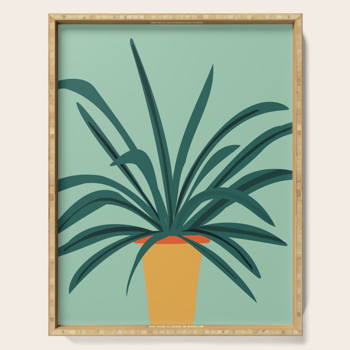 Aloe Love Houseplant Illustration  Serving Tray Gallery Image 1