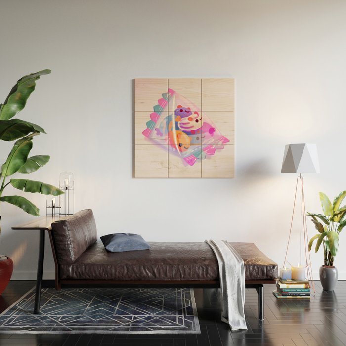 Jelly bean sea slug - dark Wood Wall Art Gallery Image 2