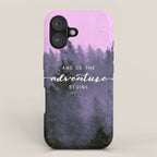 And So The Adventure Begins Pink Forest iPhone Case Gallery Image 1