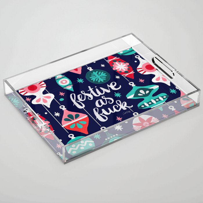 Festive As Fuck - Navy Palette Acrylic Tray Gallery Image 1