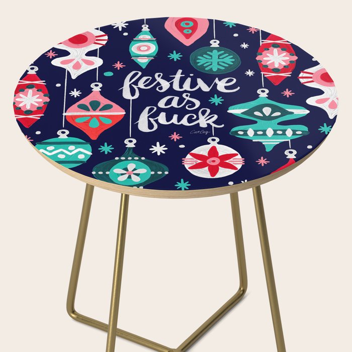 Festive As Fuck - Navy Palette Side Table Gallery Image 2