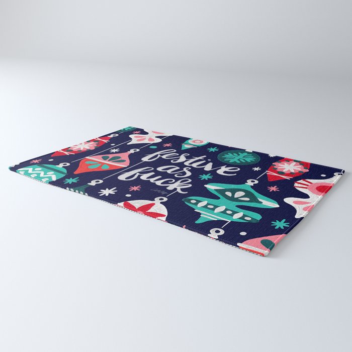 Festive As Fuck - Navy Palette Rug Gallery Image 3