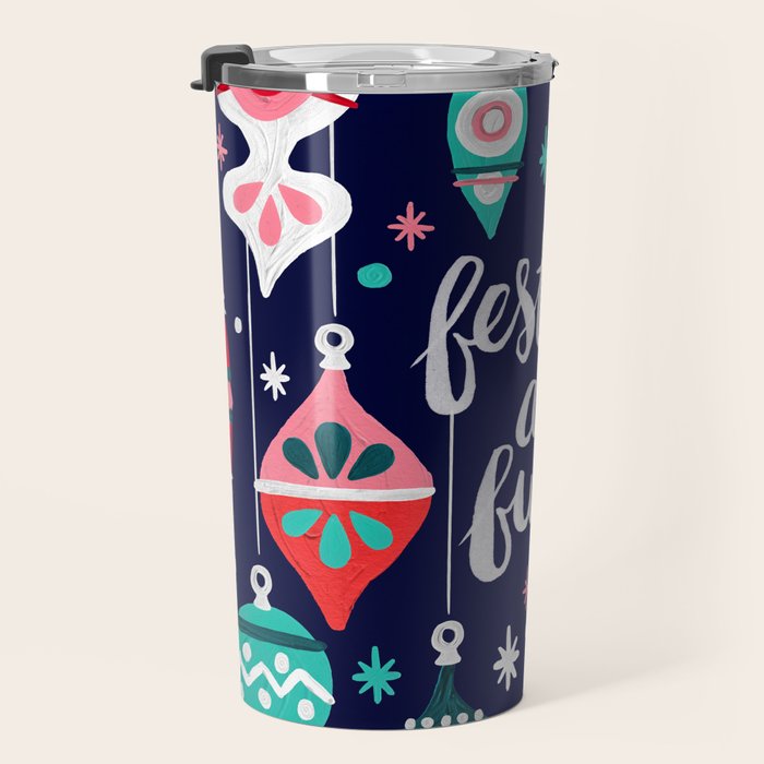 Festive As Fuck - Navy Palette Travel Mug Gallery Image 3