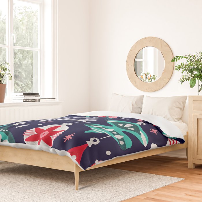 Festive As Fuck - Navy Palette Duvet Cover Gallery Image 2