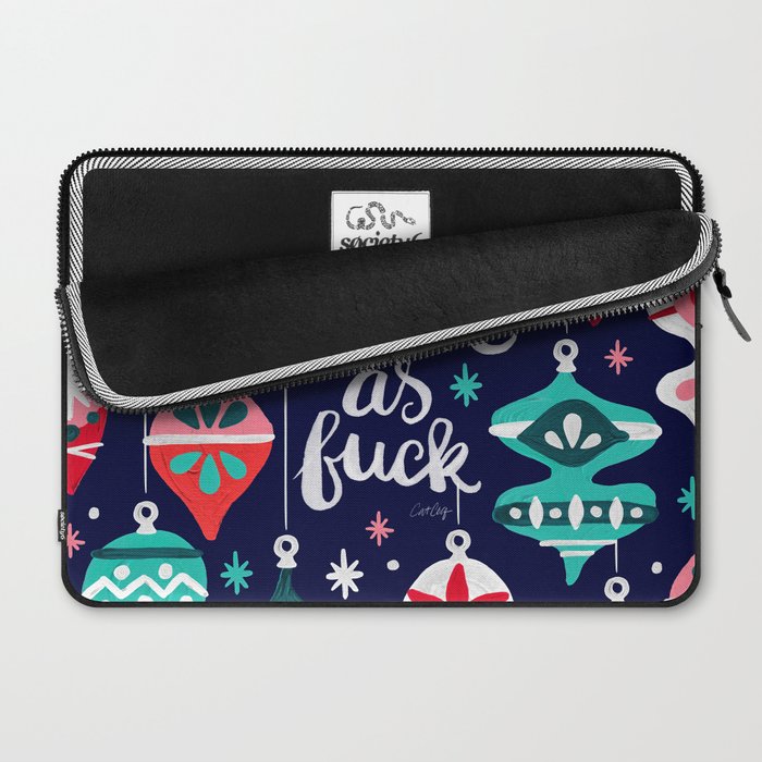 Festive As Fuck - Navy Palette Laptop Sleeve Gallery Image 2