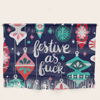 Festive As Fuck - Navy Palette Wall Hanging Gallery Image 1