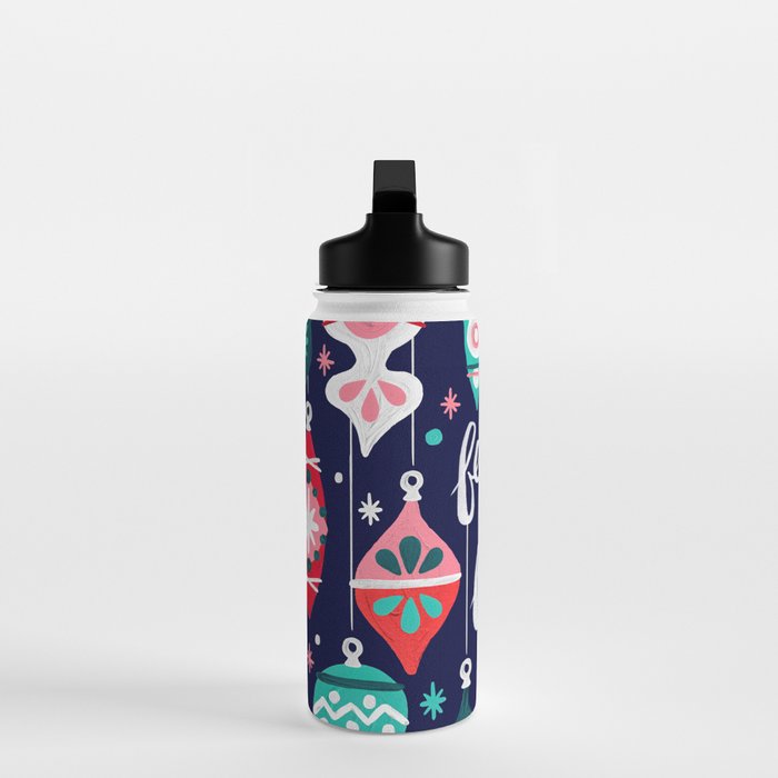 Festive As Fuck - Navy Palette Water Bottle Gallery Image 3