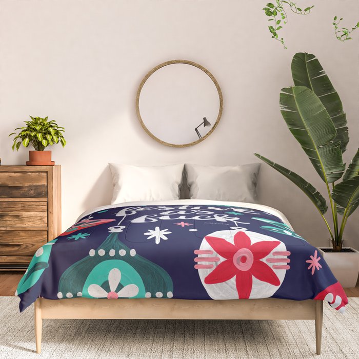 Festive As Fuck - Navy Palette Comforter Gallery Image 3