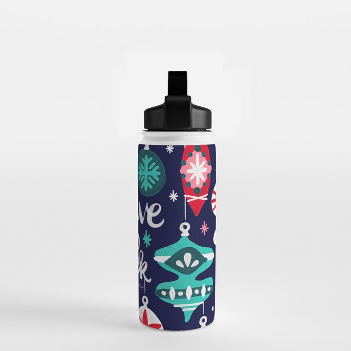 Festive As Fuck - Navy Palette Water Bottle Gallery Image 2