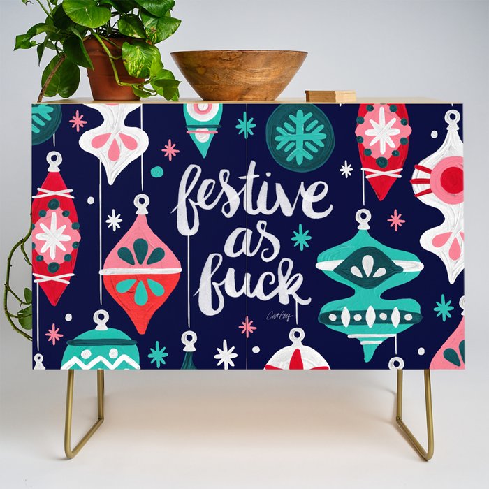 Festive As Fuck - Navy Palette Credenza Gallery Image 1