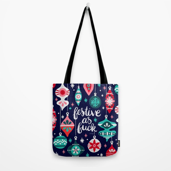 Festive As Fuck - Navy Palette Tote Bag Gallery Image 2
