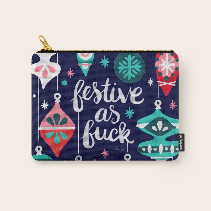 Festive As Fuck - Navy Palette Carry All Pouch Gallery Image 1